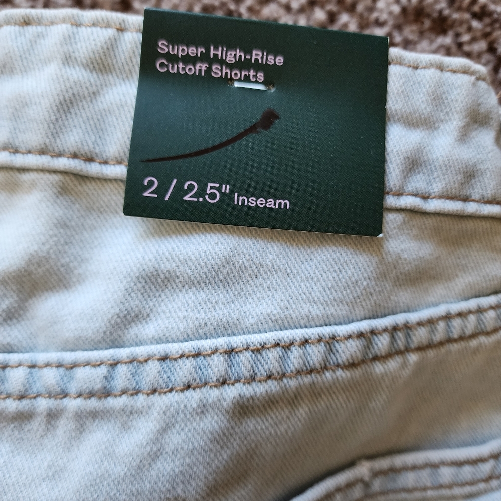 Universal Threads High Rise Denim Shorts Black and Light blue - Picture 4 of 5